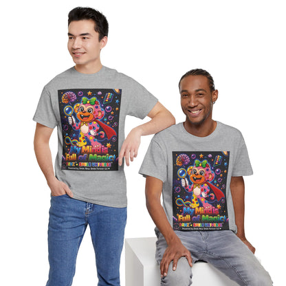 Panz™ Unisex Heavy Cotton™ Tee – "My Mind is Full of Magic" Graphic | Smile Universe Collection
