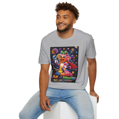 Panz™ Unisex Softstyle T-Shirt – "My Mind is Full of Magic" Graphic | Smile Universe Collection