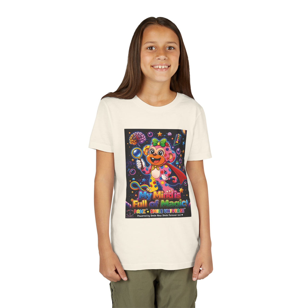 Panz™ Youth Short Sleeve Tee – "My Mind is Full of Magic" Graphic | Smile Universe Collection