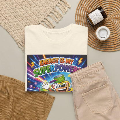 Potz™ Unisex Heavy Cotton™ Tee – "Energy is My Superpower!" Graphic Tee | Smile Universe Collection