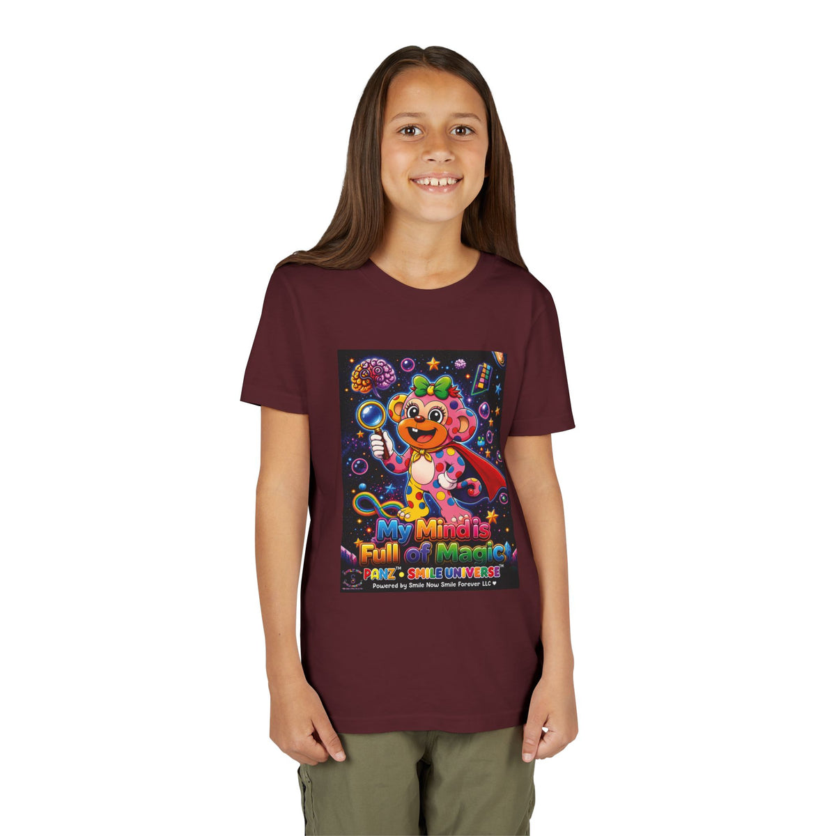 Panz™ Youth Short Sleeve Tee – "My Mind is Full of Magic" Graphic | Smile Universe Collection