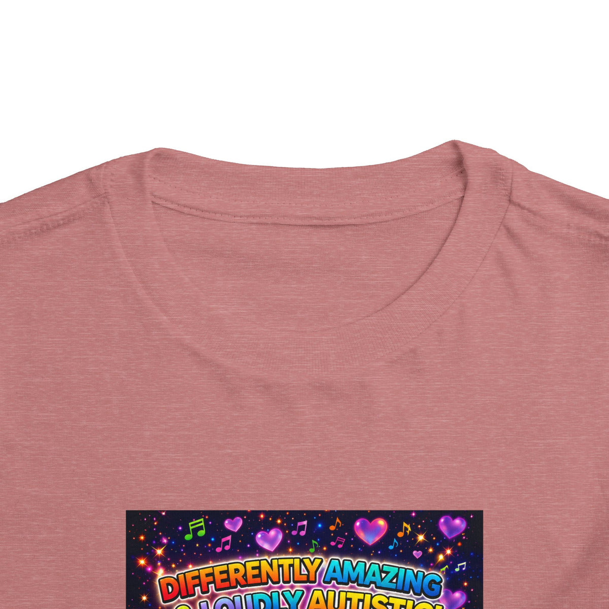Panz™ Toddler Short Sleeve Tee – "Differently Amazing & Loudly Autistic!" Graphic | Smile Universe Collection
