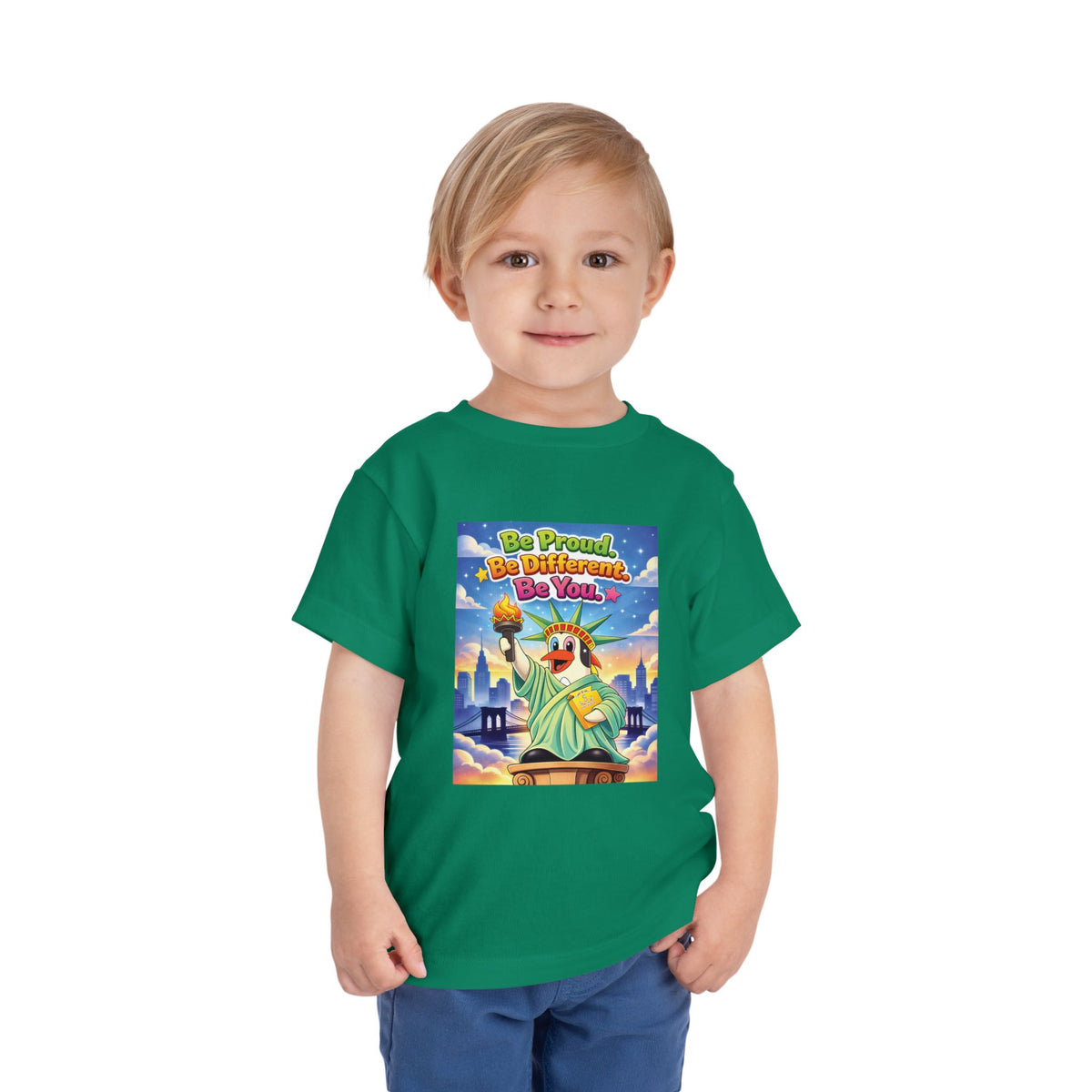 TuBz™ "Be Proud. Be Different. Be You." Toddler T- Shirt - Inspirational Kids Tee