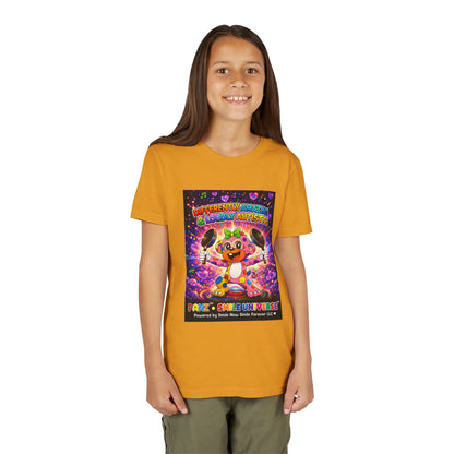Panz™ Youth Short Sleeve Tee – "Differently Amazing & Loudly Autistic!" Graphic | Smile Universe Collection