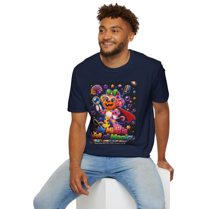 Panz™ Unisex Softstyle T-Shirt – "My Mind is Full of Magic" Graphic | Smile Universe Collection