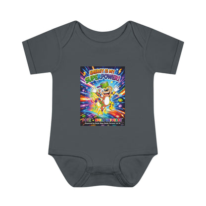 Potz™ Infant Baby Rib Bodysuit – "Energy is My Superpower!" Graphic Onesie | Smile Universe Collection
