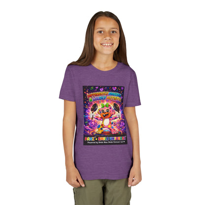 Panz™ Youth Short Sleeve Tee – "Differently Amazing & Loudly Autistic!" Graphic | Smile Universe Collection