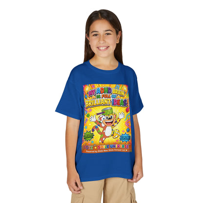 Potz™ Youth DryBlend® T-Shirt – "My ADHD Brain is Full of Brilliant Ideas!" Graphic Tee | Smile Universe Collection
