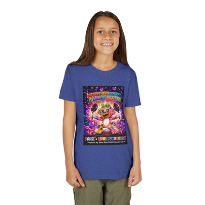Panz™ Youth Short Sleeve Tee – "Differently Amazing & Loudly Autistic!" Graphic | Smile Universe Collection