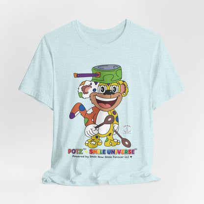 Potz™ Unisex Jersey Short Sleeve Tee – Playful Graphic Tee | Smile Universe Collection