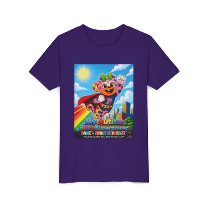 Panz™ Youth Short Sleeve Tee – "My Autism is My Superpower" Graphic | Smile Universe Collection