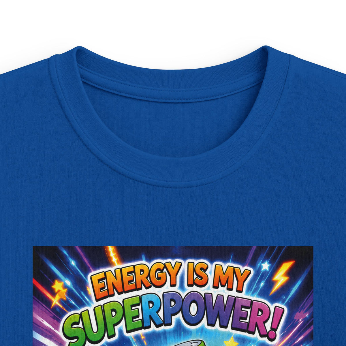 Potz™ Kids Softstyle Tee – "Energy is My Superpower!" Graphic Tee | Smile Universe Collection