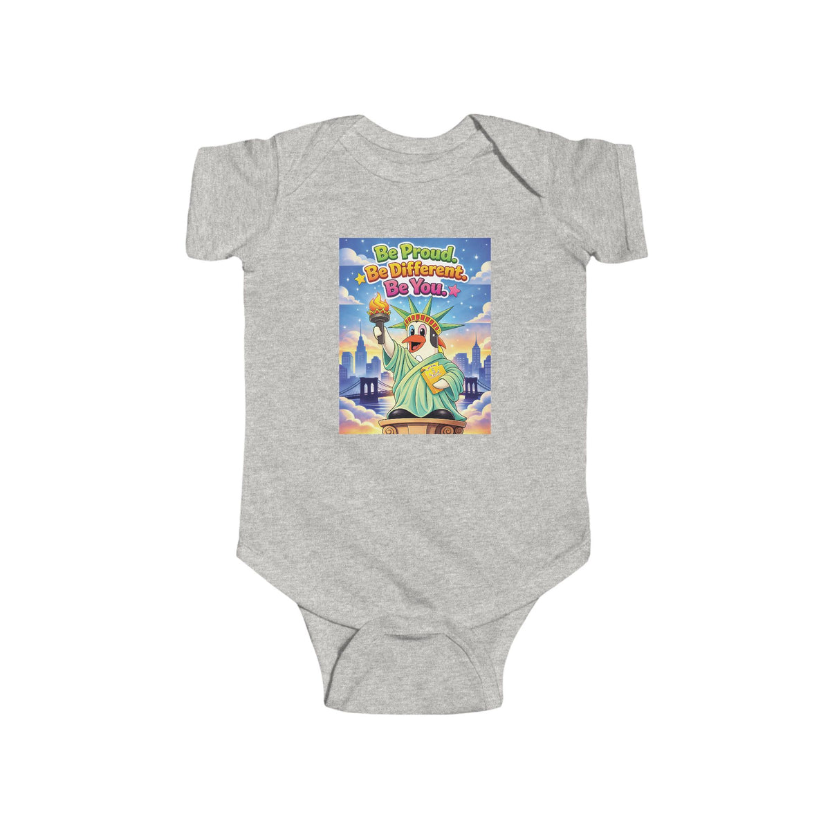 TuBz™ "Be Proud. Be Different. Be You." Infant Bodysuit - Inspirational Baby Onesie
