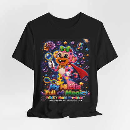 Panz™ Unisex Jersey Short Sleeve Tee – "My Mind is Full of Magic" Graphic | Smile Universe Collection