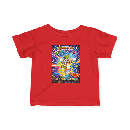 Potz™ Infant Fine Jersey Tee – "Energy is My Superpower!" Graphic Tee | Smile Universe Collection