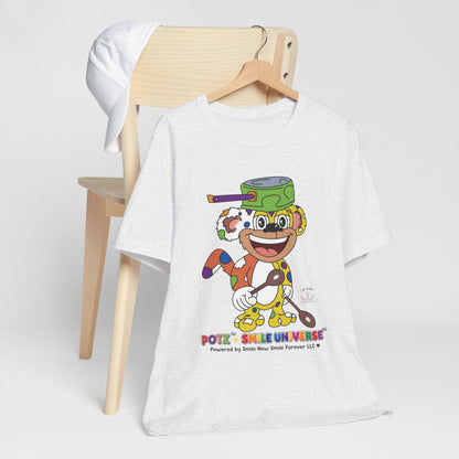 Potz™ Unisex Jersey Short Sleeve Tee – Playful Graphic Tee | Smile Universe Collection