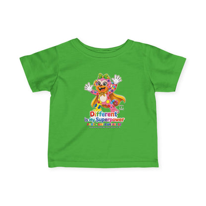 Panz™ Infant Fine Jersey Tee – "Different is My Superpower" Graphic | Smile Universe Collection