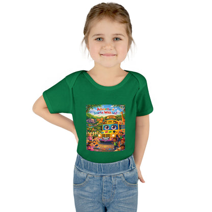 Lani™ Infant Baby Rib Bodysuit – "Adventure Starts With Us!" Graphic