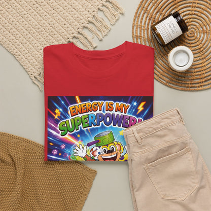 Potz™ Unisex Heavy Cotton™ Tee – "Energy is My Superpower!" Graphic Tee | Smile Universe Collection