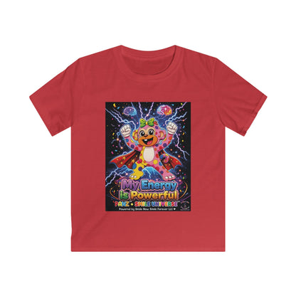 Panz™ Kids Softstyle Tee – "My Energy is Powerful" Graphic Tee | Smile Universe Collection