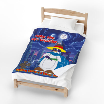 TuBz™ Velveteen Plush Blanket – "Fighting Causes 4 a Better Tomorrow" Graphic | Smile Universe Collection