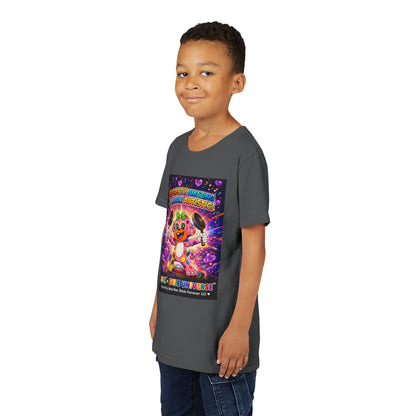 Panz™ Youth Short Sleeve Tee – "Differently Amazing & Loudly Autistic!" Graphic | Smile Universe Collection