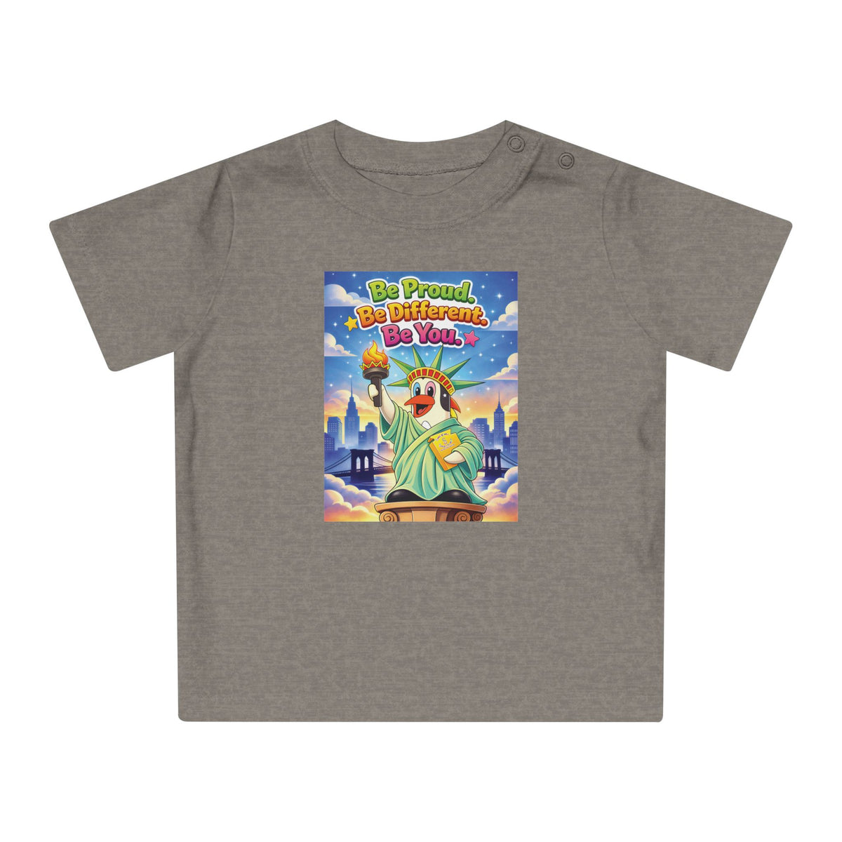 TuBz™ "Be Proud. Be Different. Be You." Baby T- Shirt - Cute Inspirational Infant Tee