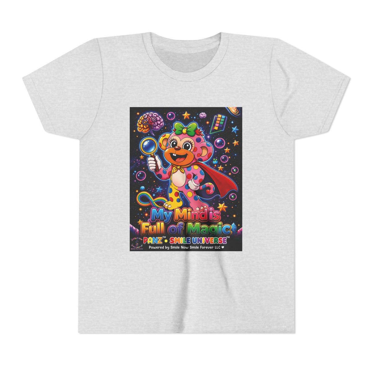 Panz™ Youth Short Sleeve Tee – "My Mind is Full of Magic" Graphic | Smile Universe Collection