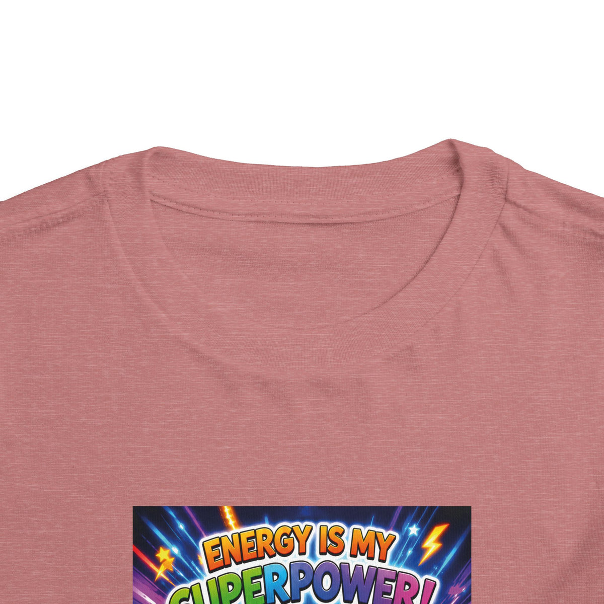 Potz™ Toddler Short Sleeve Tee – "Energy is My Superpower!" Graphic Tee | Smile Universe Collection