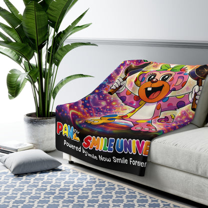 Panz™ Sherpa Fleece Blanket – "Differently Amazing & Loudly Autistic!" Graphic | Smile Universe Collection