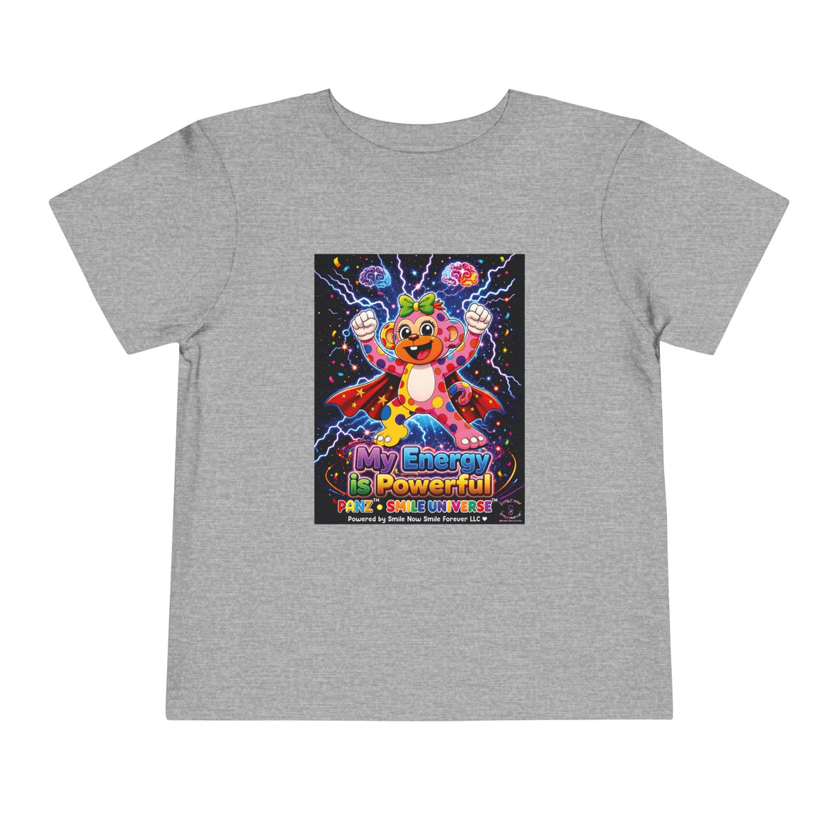 Panz™ Toddler Short Sleeve Tee – "My Energy is Powerful" Graphic Tee | Smile Universe Collection