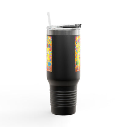 Potz™ Insulated Travel Mug 40oz – "My ADHD Brain is Full of Brilliant Ideas!" Graphic Tumbler | Smile Universe Collection