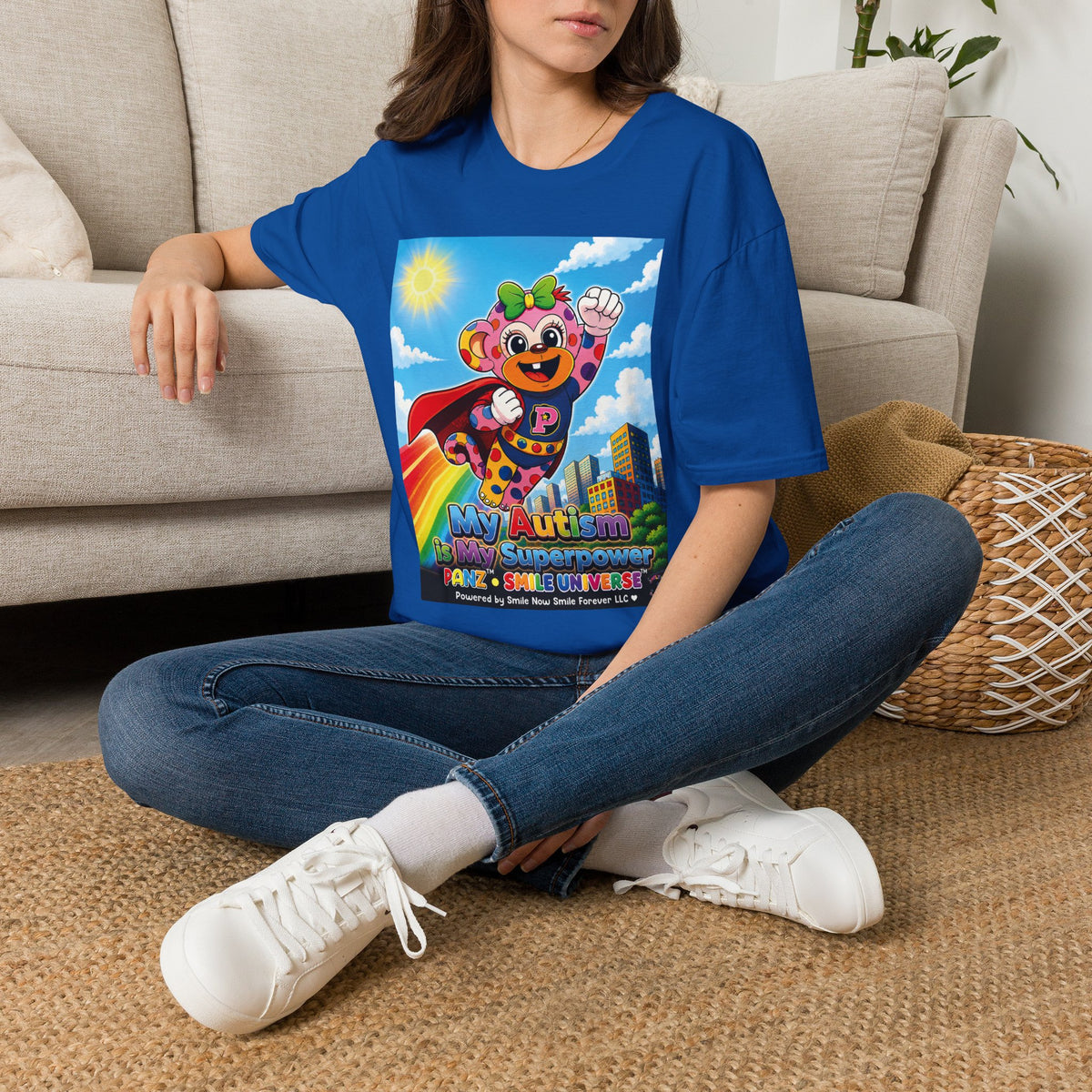 Panz™ Unisex Softstyle T-Shirt – "My Autism is My Superpower" Graphic | Smile Universe Collection