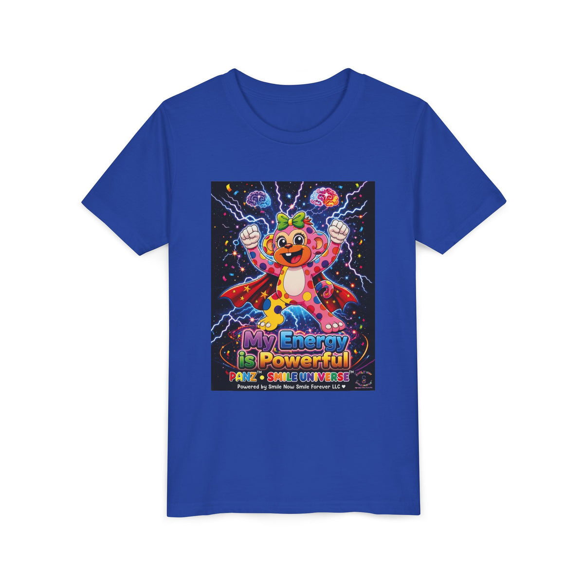 Panz™ Youth Short Sleeve Tee – "My Energy is Powerful" Graphic Tee | Smile Universe Collection