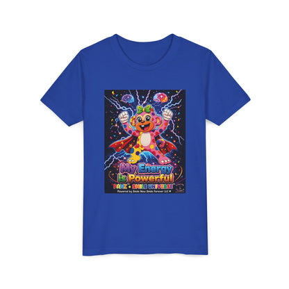 Panz™ Youth Short Sleeve Tee – "My Energy is Powerful" Graphic Tee | Smile Universe Collection