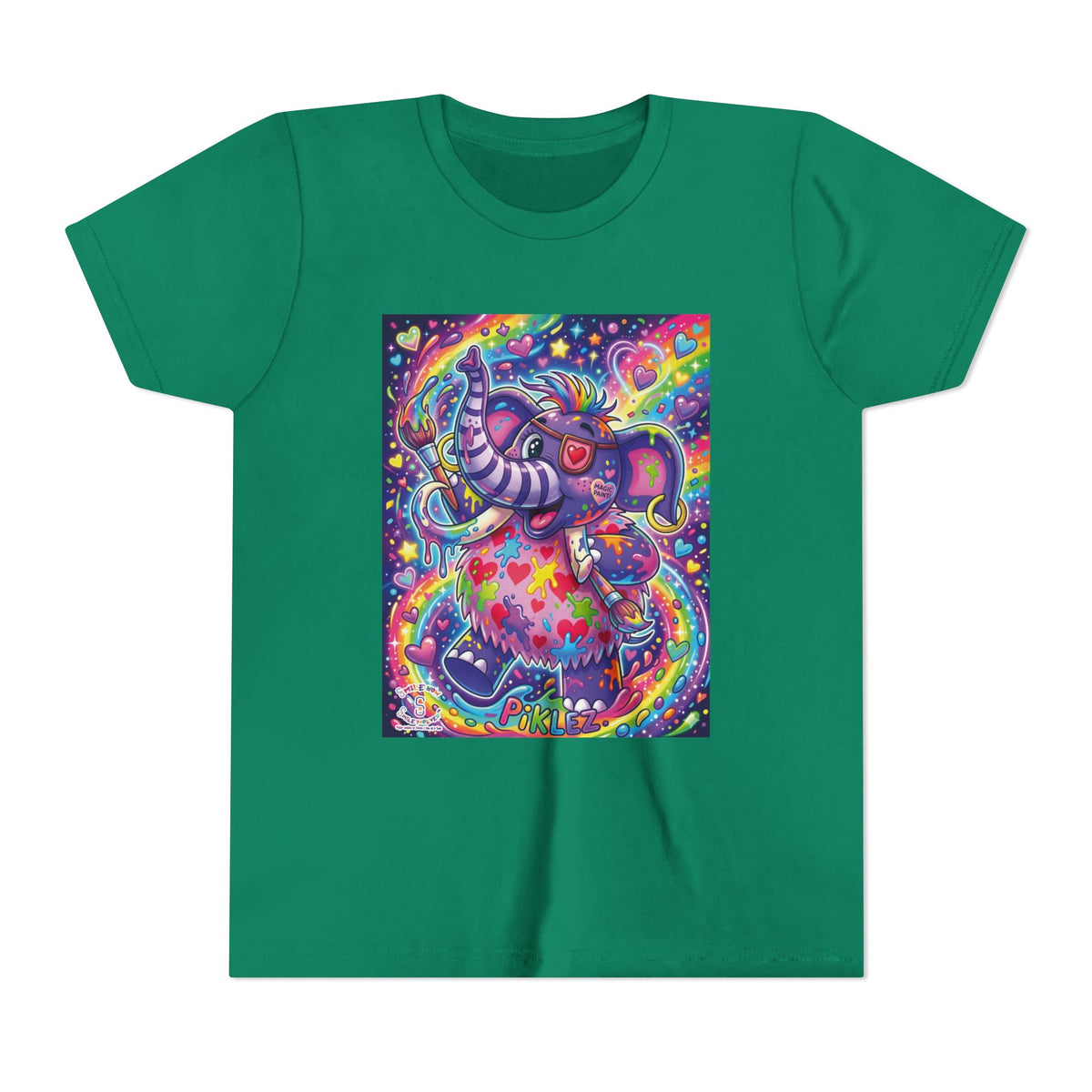 Piklez™ Youth Short Sleeve Tee – "Magic Paint!" Graphic Shirt | Smile Universe Collection