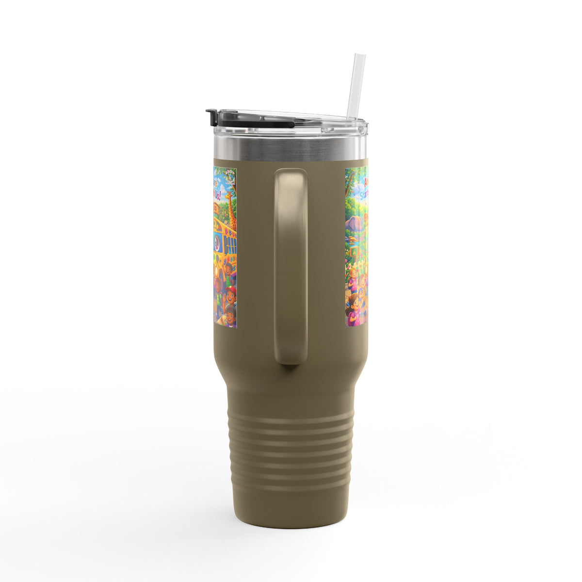 Lani™ 40oz Insulated Travel Mug – "Adventure Starts With Us!" Graphic