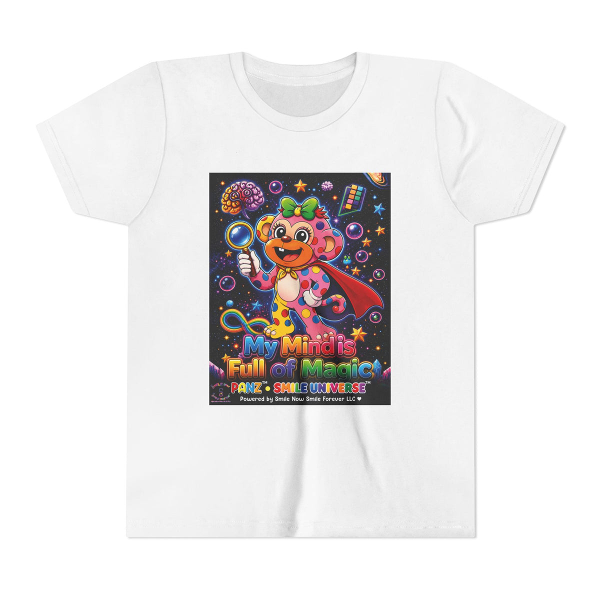 Panz™ Youth Short Sleeve Tee – "My Mind is Full of Magic" Graphic | Smile Universe Collection