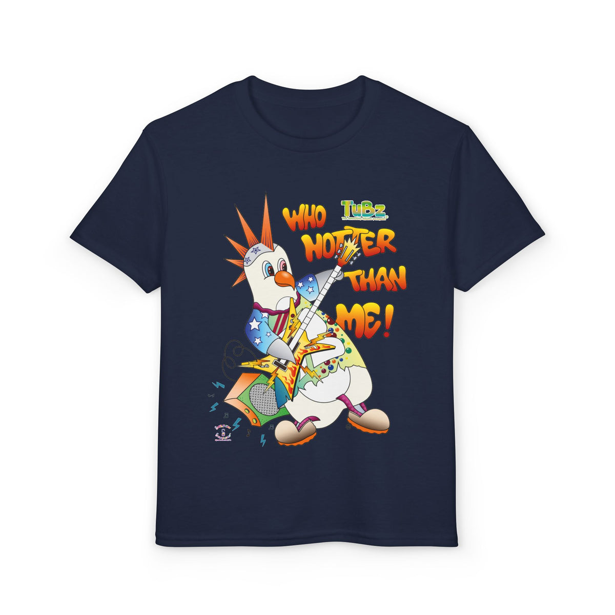 TuBz™ Rockstar Kids T-Shirt - "Who Hotter Than Me!" Graphic Tee | Smile Universe TuBz4Kidz Collection