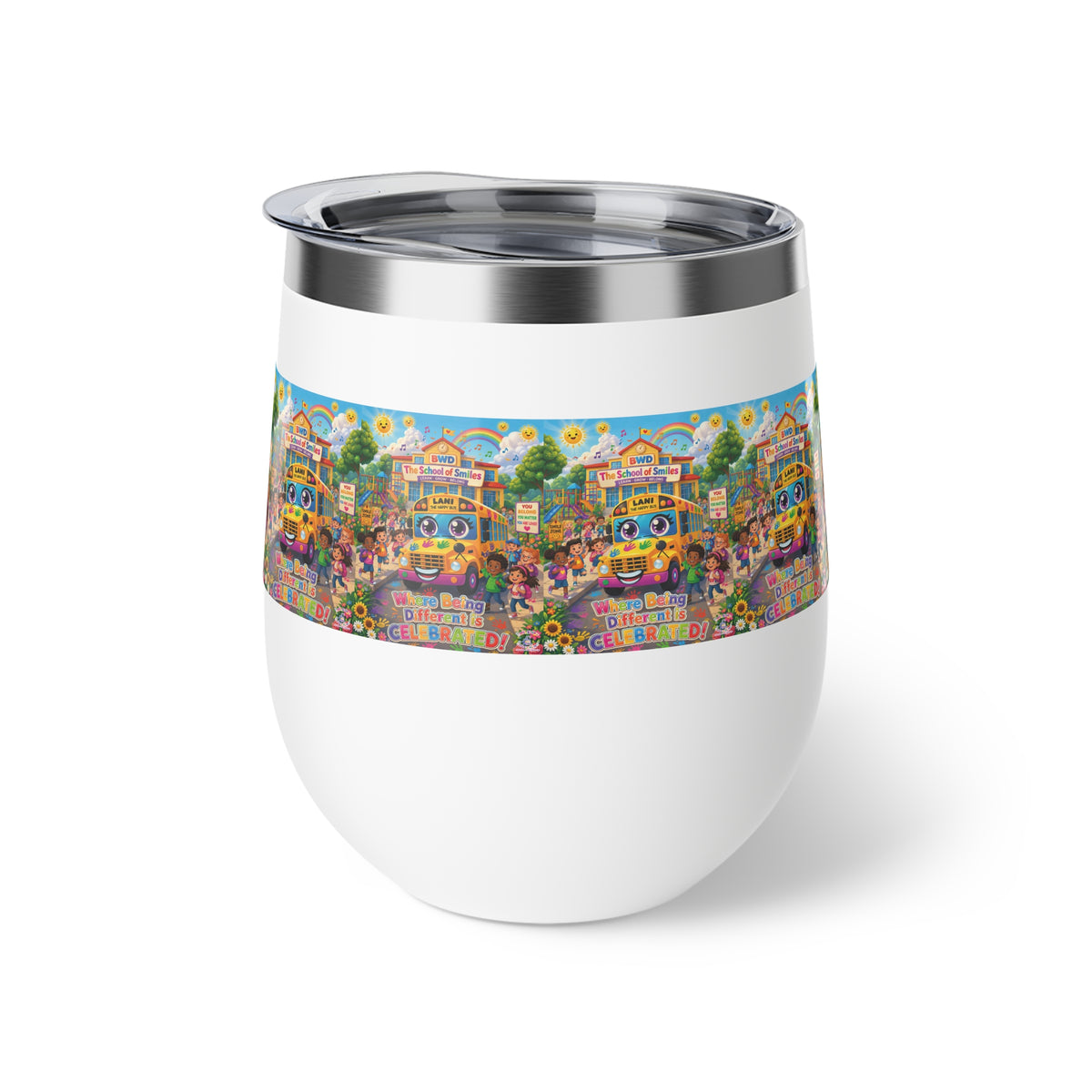 Lani™ 12oz Copper Vacuum Insulated Cup – "Where Being Different is CELEBRATED!" Graphic