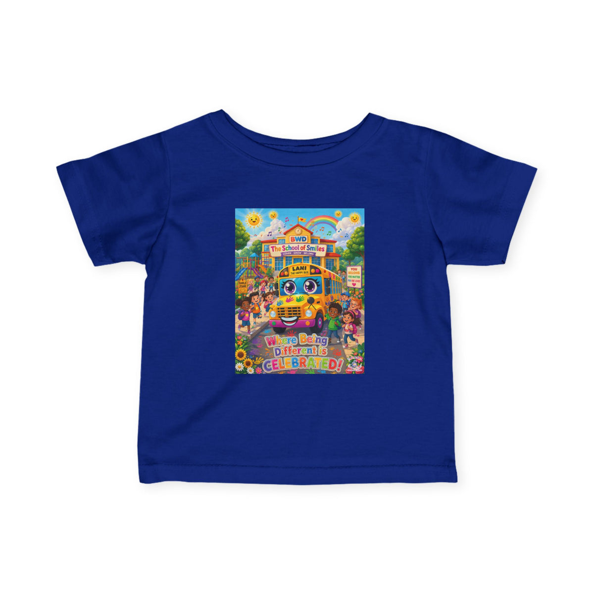 Lani™ Infant Fine Jersey Tee – "Where Being Different is CELEBRATED!" Graphic Shirt