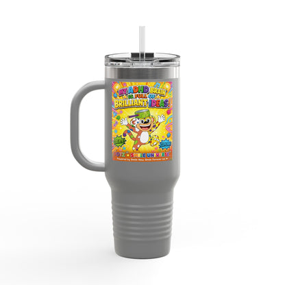 Potz™ Insulated Travel Mug 40oz – "My ADHD Brain is Full of Brilliant Ideas!" Graphic Tumbler | Smile Universe Collection