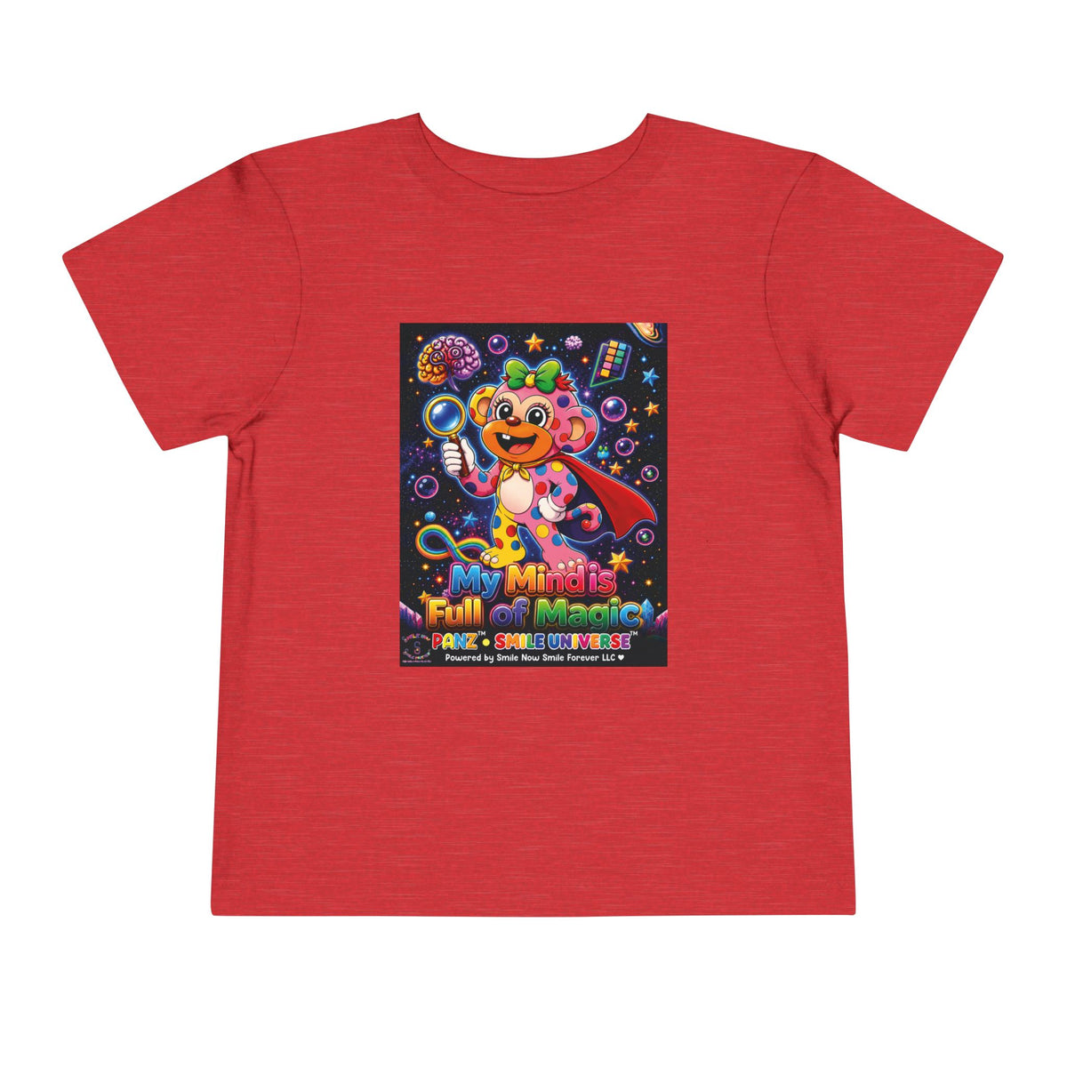Panz™ Toddler Short Sleeve Tee – "My Mind is Full of Magic" Graphic | Smile Universe Collection