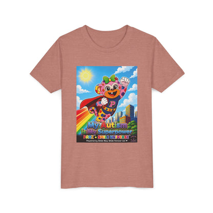 Panz™ Youth Short Sleeve Tee – "My Autism is My Superpower" Graphic | Smile Universe Collection