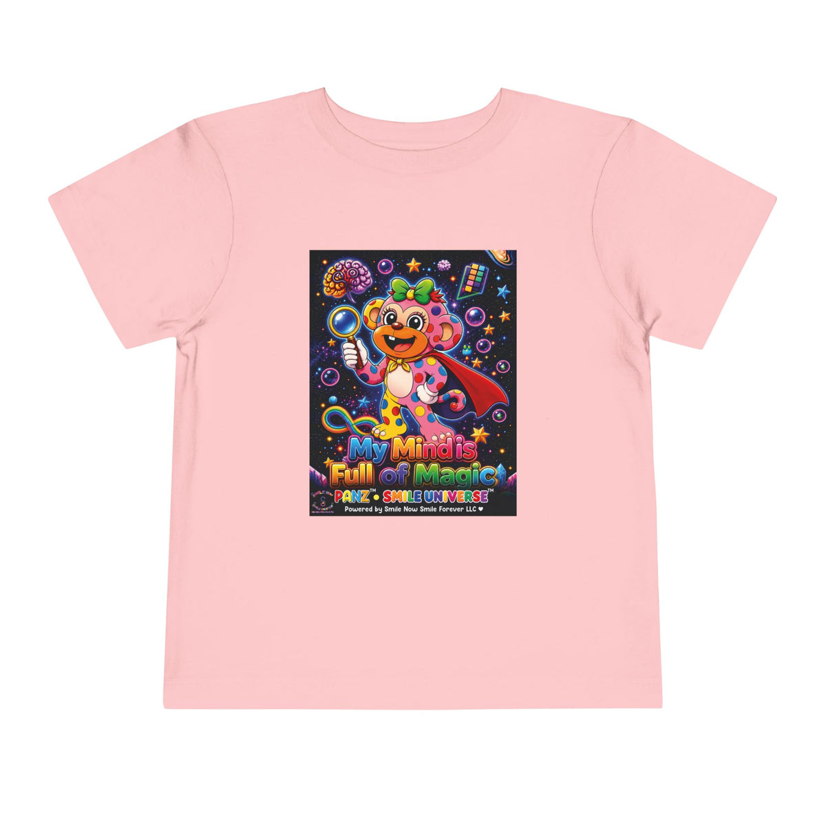Panz™ Toddler Short Sleeve Tee – "My Mind is Full of Magic" Graphic | Smile Universe Collection
