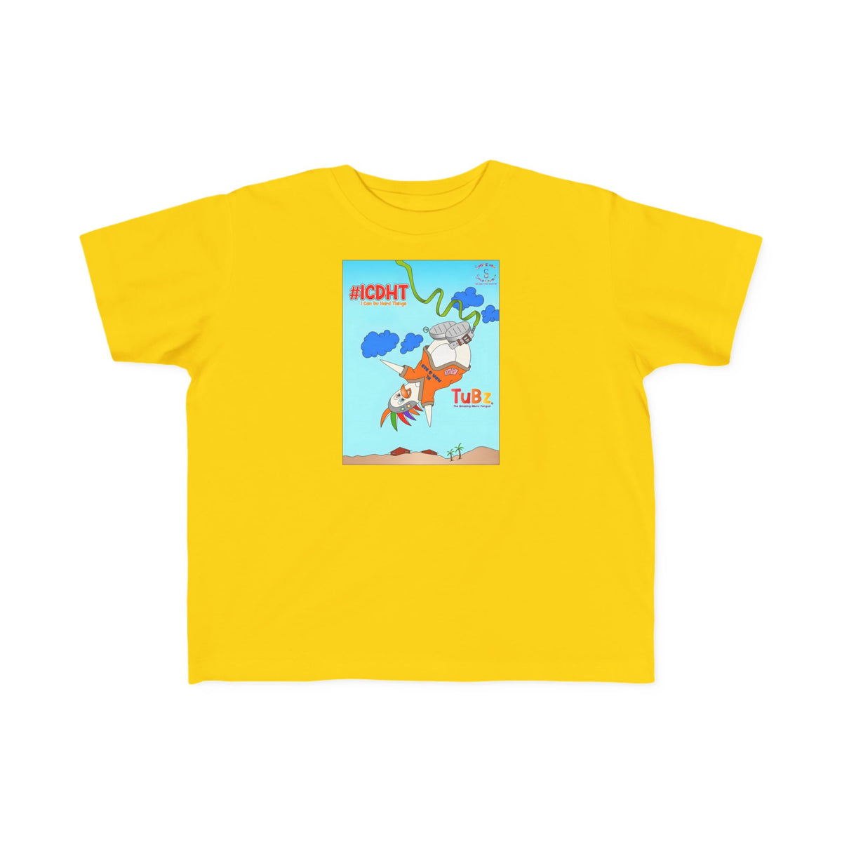 TuBz™ "I Can Do Hard Things" Toddler T-Shirt | Toddler's Fine Jersey Tee  - Positive Kids Graphic Tee