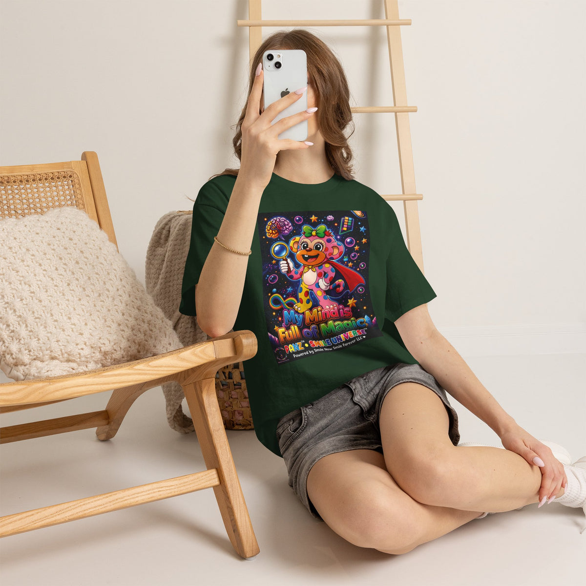 Panz™ Unisex Heavy Cotton™ Tee – "My Mind is Full of Magic" Graphic | Smile Universe Collection