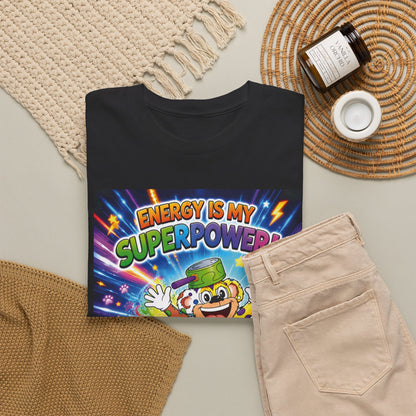 Potz™ Unisex Heavy Cotton™ Tee – "Energy is My Superpower!" Graphic Tee | Smile Universe Collection
