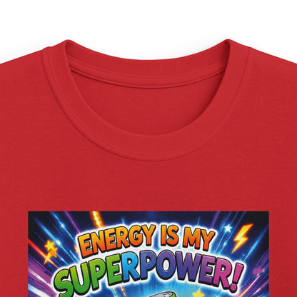 Potz™ Kids Softstyle Tee – "Energy is My Superpower!" Graphic Tee | Smile Universe Collection