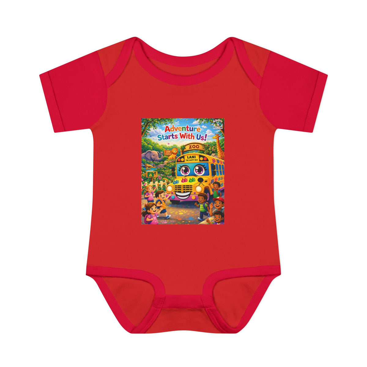 Lani™ Infant Baby Rib Bodysuit – "Adventure Starts With Us!" Graphic